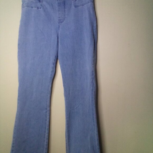 Nic + Zoe jeans 10 Women Demi Boot Pull On Elastic Waist Light Wash Blue - Picture 13 of 14